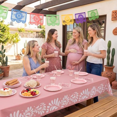 Vesici 452 Pcs Pink Cielito Lindo Party Decorations Tableware Set for 50 - Image 4