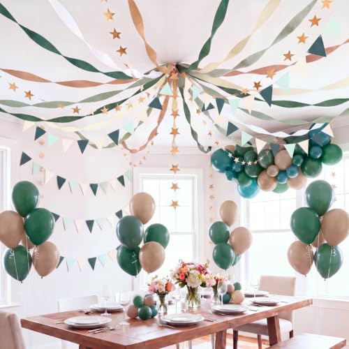 Frienda 14 Pcs Green Gold Party Decorations Set for Fancy Birthday Party - Image 6