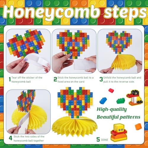 224Pcs Building Block Birthday Decorations, ALL-IN-1 Serves 26 - Image 3