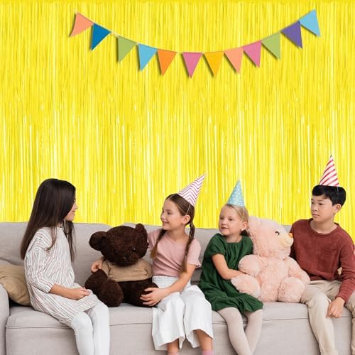 ZATAYE 2 Pack Yellow Foil Curtain Streamer Decorations - Image 5