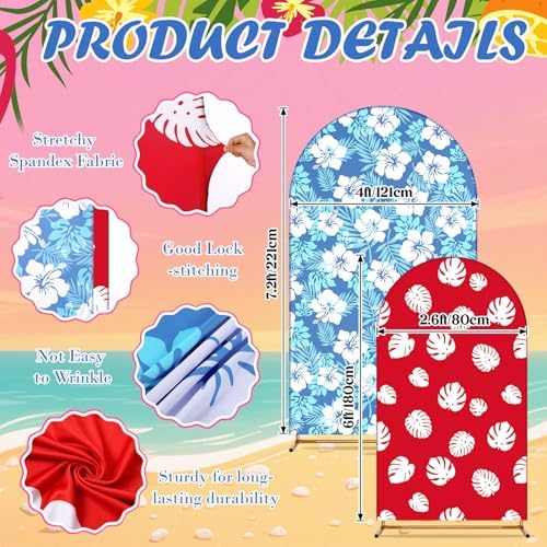 2 Set 6ft 7.2 ft Hawaiian Arch Backdrop Covers - Image 4