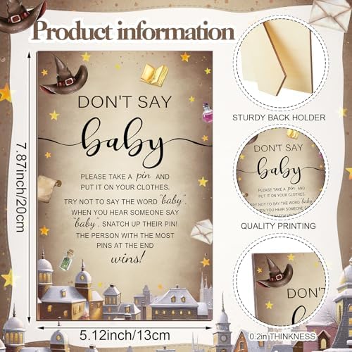Patelai 321 Pcs Baby Shower Games Supplies, Magical Wizard - Image 5
