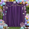 Purple Backdrop Curtains 30ftx10ft Halloween Polyester Photo Drapes by SoarDream