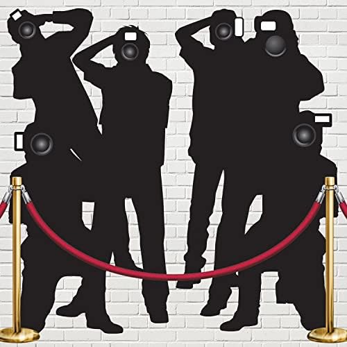 Beistle Paparazzi Props Black Photographer Silhouette Cutouts 2 Pack 5' 3" - Image 6