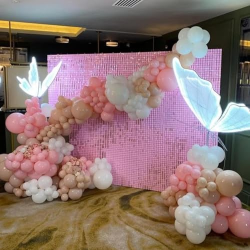 COKAOBE LiteGrid Series Shimmer Wall Backdrop - 24Pcs Baby Pink - Image 6