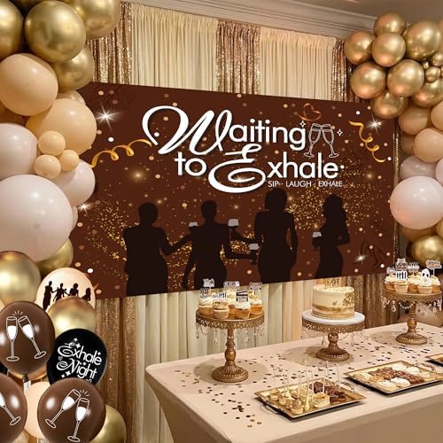 Waiting to Exhale Party Decorations for Women - Girls Night Decorations Kit with Women Empowerment Photo Props & Gold Sequin Tablecloth, Prefect for Vision Board Parties Ladies Night or Pajama Parties - Image 4