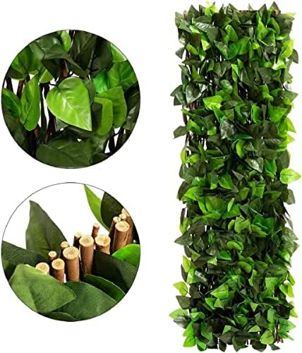 DOEWORKS Expandable Faux Ivy Trellis Fence, Patio Privacy Screen, 2 Pack - Image 3