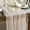 Artoid Mode Peach Gauze Table Runner 120 Inch 10FT, Seasonal Sheer Kitchen Dining Holiday Wedding Birthday Baby Shower Table Decor for Home Party by ArtoidMode