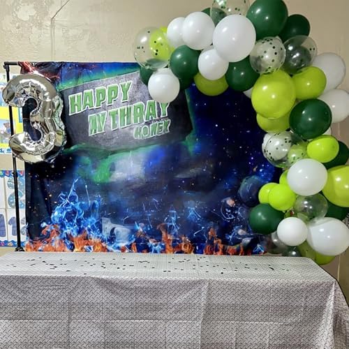 60 Pack Green Latex Balloons, 12 Inch Matte White Dark Emerald Green Light Lime Green Confetti Helium Balloons, Assorted Green White Balloons for Jungle Dinosaur Birthday Baby Shower Party Decorations - Image 6