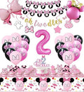 Pink Mouse 2nd Party Supplies Twodles Girl Birthday Decorations 2 by Nyhpar