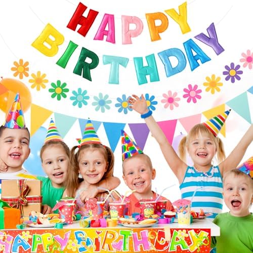 YEOCU Happy Birthday Decorations, No DIY, Pre-Strung 3D Banner - Image 7