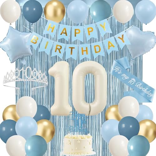Trgowaul Light Blue 10th Birthday Decorations for Girls by Trgowaul