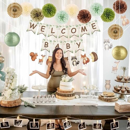 Kriyokiaa Woodland Baby Shower Decorations, 15 Pcs Party Set - Image 3