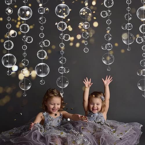 Transparent Bubble Garlands Party Streamers Mermaid Party Decoration,White - Image 5