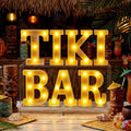 Honoson 7 Pcs Hawaiian Luau Tiki Party Decoration Tiki Bar LED Light Sign by Honoson