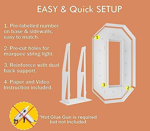 4FT Marquee Letters, Large Light Up Letters O for Prom Party Decor - Image 4