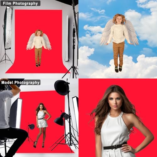 Red Photography Backdrop for Photoshoot, Fabric, 8x10 FT - Image 4