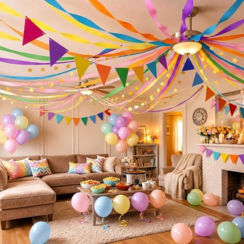 Pastel Balloon Garland Arch Kit Baby Pink Yellow Green Blue Balloons - Image 4