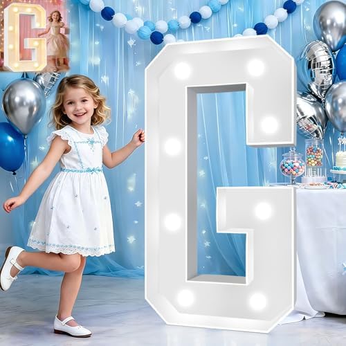 Pooqla 3 FT Marquee Letters, Light Up Letter G, Cool White and Warm White by Pooqla