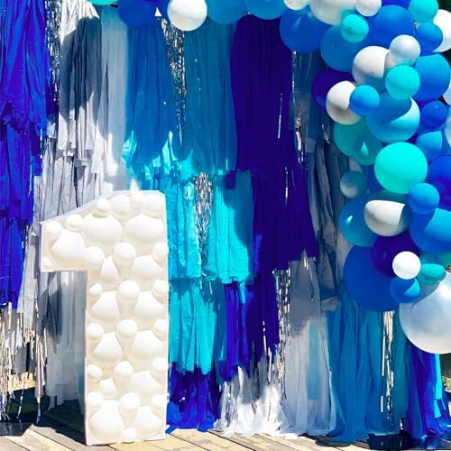PartyWoo Blue Crepe Paper Streamers 4 Rolls 328 ft Pack of Royal Blue Crepe Paper Rolls for Graduation Wedding Baby Shower Gender Reveal Birthday Party Decorations (1.8 Inch x 82 Ft/Rolls) - Image 2