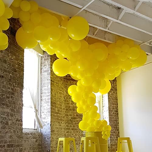 Voircoloria 105pcs Yellow Party Latex Balloons, 12inch - Image 5