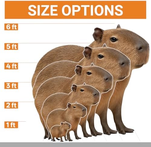 Capybara Life Size Cardboard Cutout, 6FT, Animal Standup, 1 PC - Image 2