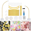 Balloon Arch Stand with Base 8.2FT & 6FT Gold Half Arch Balloon Stand by CYAOOI