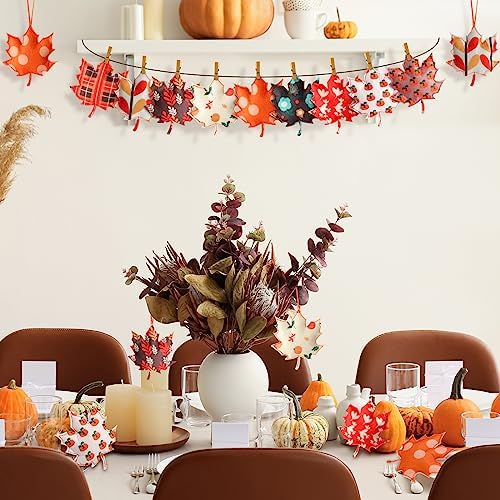 Tudomro 27 Pcs Felt Fall Tree Ornament Decoration, Cute Style - Image 6