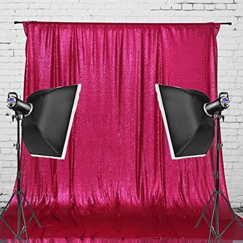 Poise3EHome 8FT x 10FT Sequin Photography Backdrop Curtain for Party Decoration, Hot Pink - Image 7