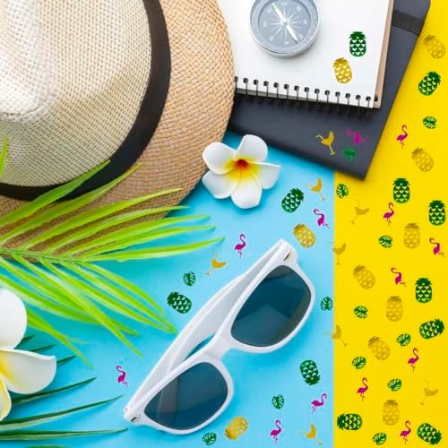 Summer Confetti Pineapple Flamingo Palm Leaf Sprinkles Shape Table Scatters Confetti for Summer Decorations Birthday Party Supplies Decorations Party Sets - Image 2