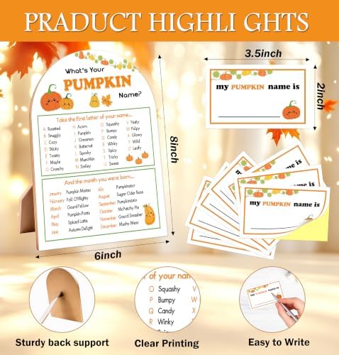 Pumpkin Game for Holiday Party Decor, What's Your Pumpkin Name Game - Image 2