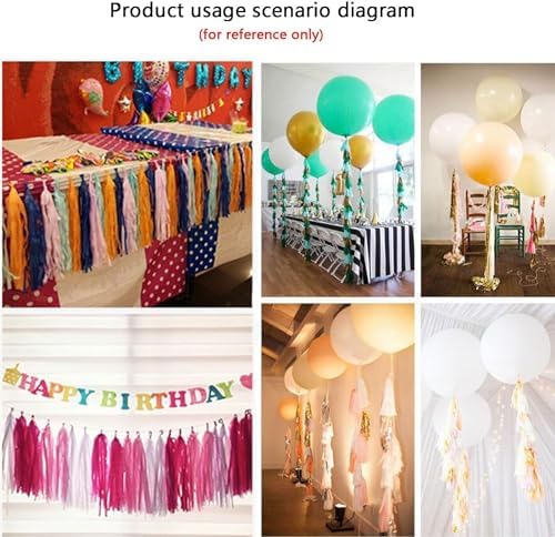 We Moment Red Orange Yellow Tissue Paper Tassels Party Tassel Garland Banner for Birthday Thanksgiving Party Decoration, DIY Kits,15PCS - Image 6
