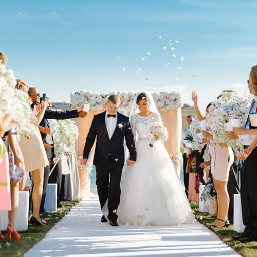 White Carpet Runner for Party, Premium 160 GSM Felt Non-Woven Fabric Runway Rug for Party Wedding & Special Events,Rolled Package Without Creases (White, 3X15 ft) - Image 7