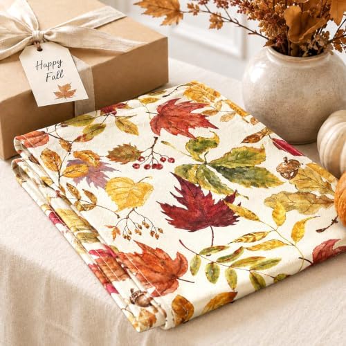 ONFAON Fall Decorations for Home, Fall Maple Leaves Table Runner - Image 6