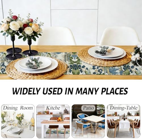 Chinoiserie Vintage Style Mountain Fall Table Runner, Japanese Table Runner - Image 5