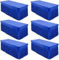 Shillance 6 Packs Royal Blue Tableclothes for 8 Foot Rectangle Table, Wrinkle Free Spandex Tablecovers 8FT Stretch Fitted Table Cloth with Skirt for Birthday Parties Graduations Event Wedding Banquet by Shillance