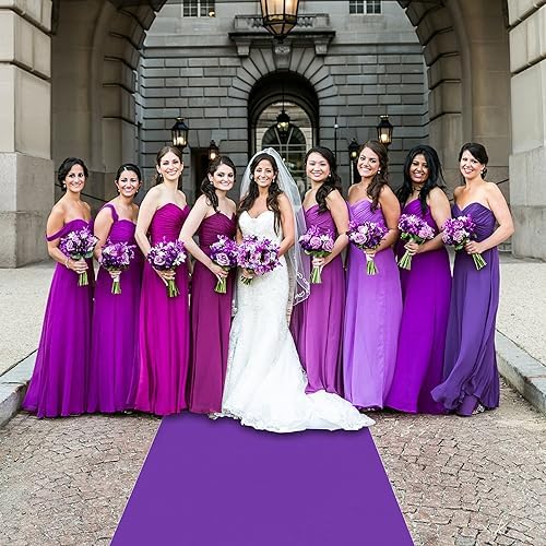 EZLucky Purple Carpet Runner for Party, 2.6 x 15 ft, 130 GSM Felt Fabric - Image 7