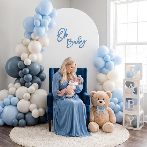 Baby Shower Boy Decorations, 6.6FT Blue Balloon Arch Kit - Image 5