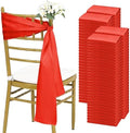 fani 120 PCS Satin Chair Sashes, 7x78 Inch, Red by fani
