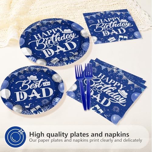 96Pcs Birthday Dad Party Decorations Serves 24 - Image 6