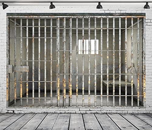 Prison Backdrop BELECO 5x3ft Fabric Jail Backdrop Jail Bars Murder Crime Theme Party Police Cell Mugshot Photography Background Birthday Events Decoration Kids Adults Funny Photo Props YouTube Studio - Image 3