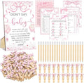 Patelai 321 Pcs Pink Bow Baby Shower Decorations Games Supplies, 50 Guests by Patelai