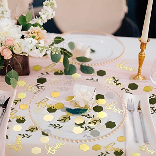 Minatee 400 Pcs Baby Shower Confetti Decorations Table Confetti Dots Gender Reveal Wedding Decor(Classic Color,Wedding Style) - Image 5
