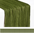 30 Pack Olive Green Cheesecloth Table Runner 17x108 Inches Boho Home Decor by Showgeous
