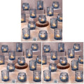 DARJEN 24Pcs Blue Votive Candle Holders - Glass Candle Holder for Party Decoration, Tea Lights Candle Holder for Wedding Shower & Gift (Pack of 3) by DARJEN