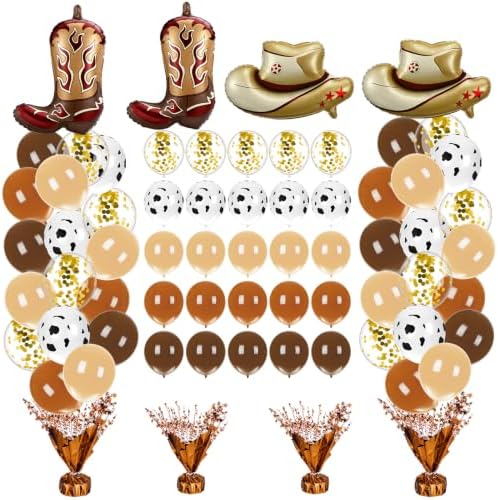 Junkin 2 Pcs Western Cowboy Balloon Column Stand Kit for Floor with String by Junkin