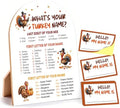 Turkey Game for Thanksgiving Party Decor, What's Your Turkey Name Game by Unknown
