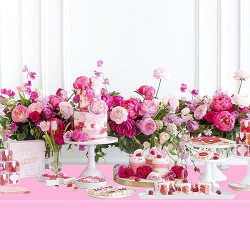 12Pcs Pink Plastic Tablecloths Disposable,54 x 108 Inch - Image 5