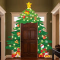 Peryiter 3 Pcs Christmas Door Decorations Giant Xmas Tree Porch Banner by Peryiter