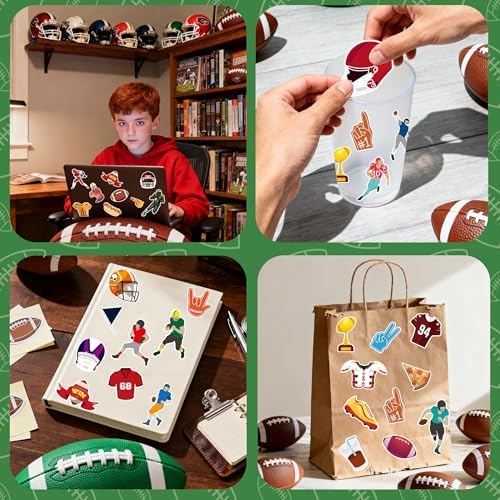 Football Stickers for Kids - 100 PCS Football Party Decorations for Super Game Bowl 2027 | Game Day Party Favors Supplies Decor - Toys Games Gifts Crafts for Toddlers - Image 5